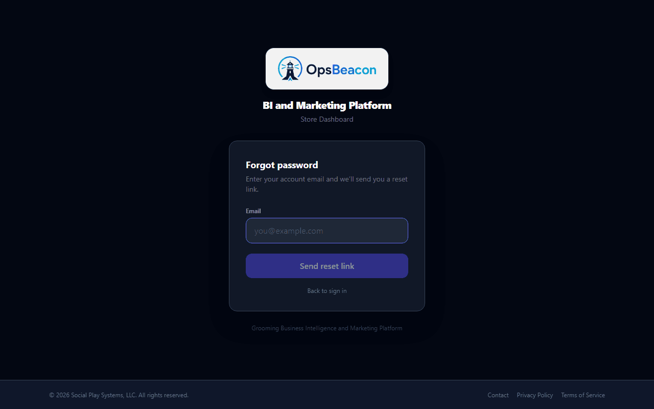 Forgot password form